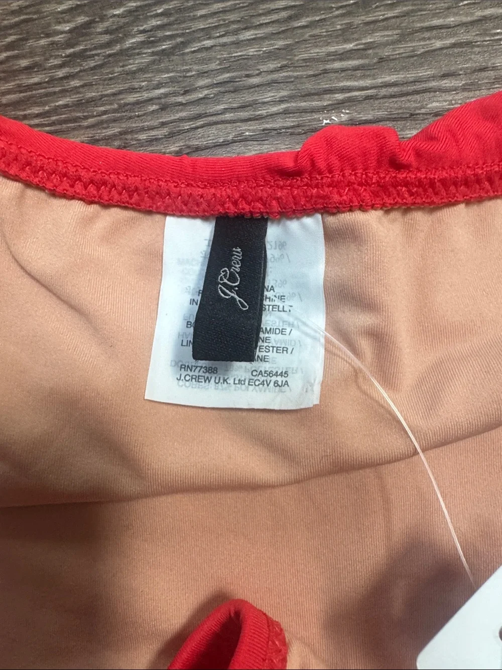 J. Crew Red Ruffled Bikini Set NWT 34D Medium